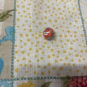 Authentic Pandora retired Red Hot Love Sterling Silver Enamel Bead